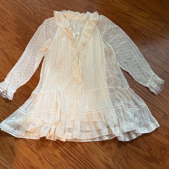 Anthropologie - Long-Sleeve V-Neck Ruffled Tunic Dress - Size Small NEW!! - Picture 12 of 16
